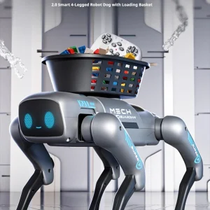 2026 New Ai Intelligent Smart Robot Dog Remote Control Toy Programmable With Loading Basket For Boys Birthday Festival Gift